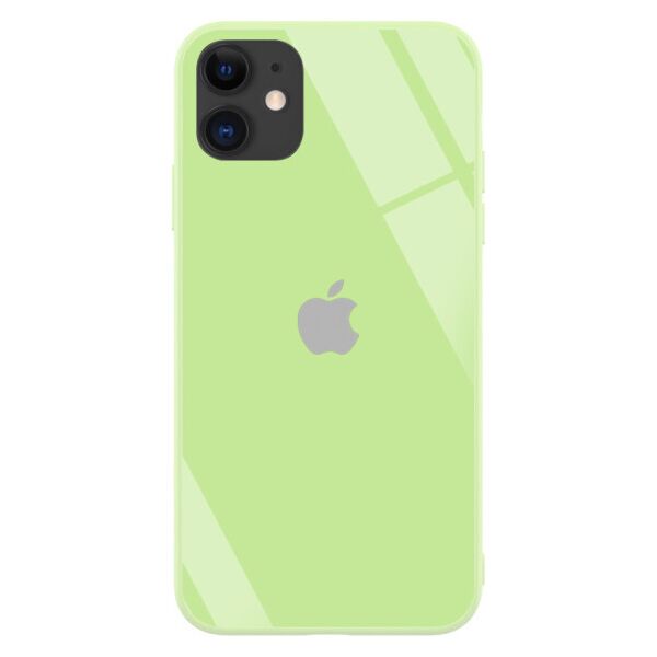 

TPU+Glass чехол GLOSSY Logo series для Apple iPhone 11 (6.1") (Салатовый)