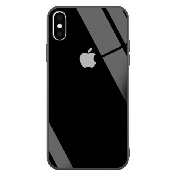

TPU+Glass чехол GLOSSY Logo series для Apple iPhone XS Max (6.5") (Черный)