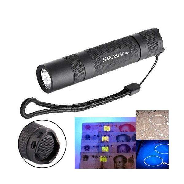 

Фонарь ультрафиолетовый Convoy S2+ Nichia UV 700мА 365нм УФ