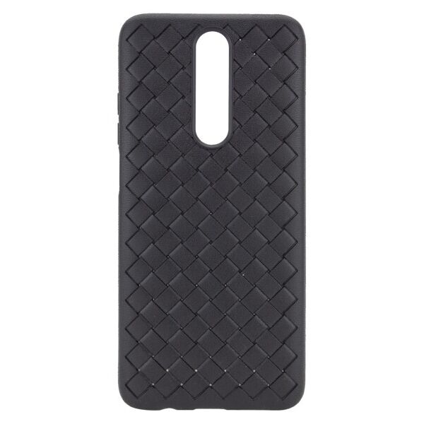 

Силиконовый чехол Weaving series плетеный под кожу для Xiaomi Redmi K30 (Черный)