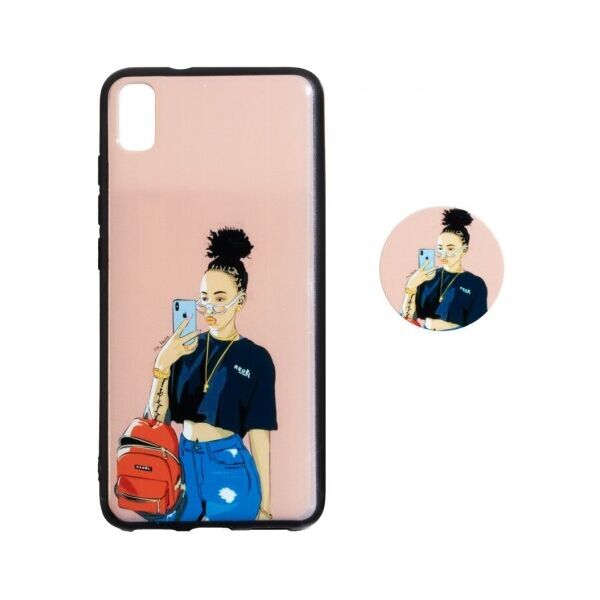 

Силиконовый чехол Print + ПОПСОКЕТ для Xiaomi Redmi 7A Селфи
