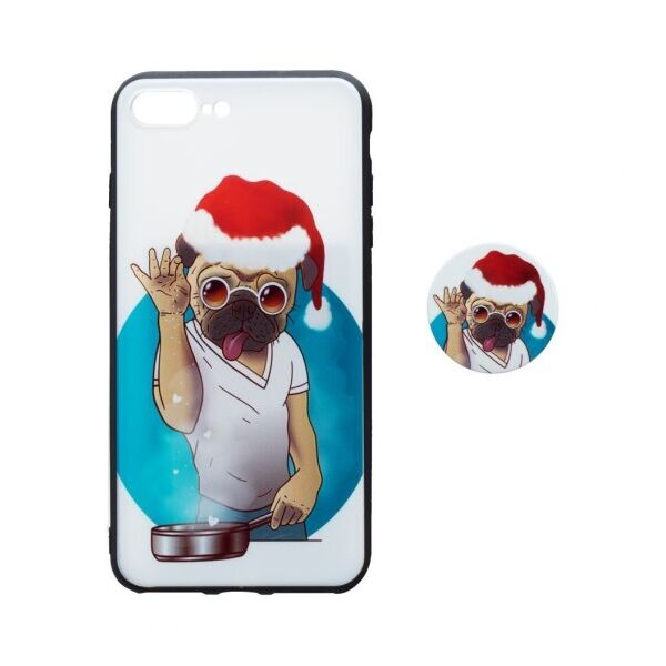 

Силиконовый чехол Print + ПОПСОКЕТ для Apple iPhone 7 Plus Пёс