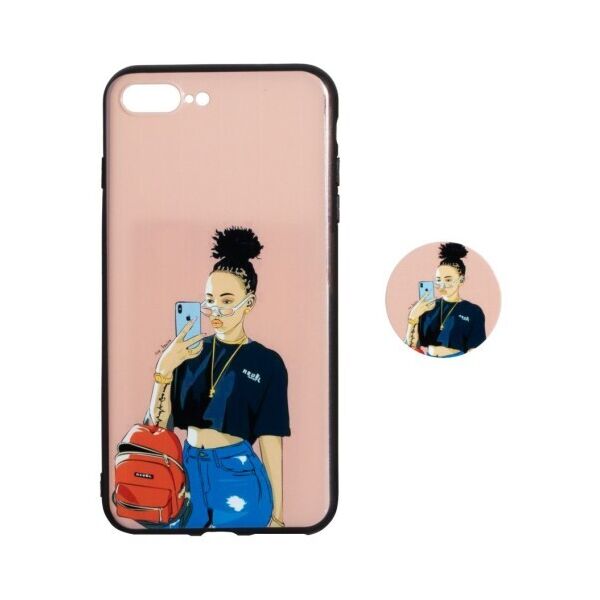 

Силиконовый чехол Print + ПОПСОКЕТ для Apple iPhone 7 Plus Селфи