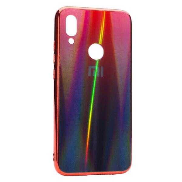 

Силиконовый чехол со стекляной крышкой Gradient Aurora для Xiaomi Redmi 7 (Красный)