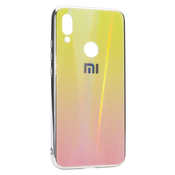 

Силиконовый чехол со стекляной крышкой Gradient Aurora для Xiaomi Redmi 7 (Розовый)