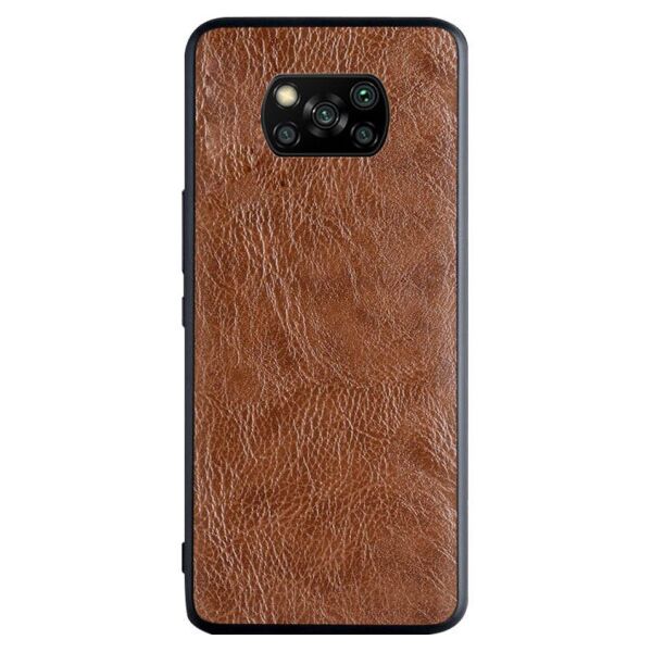 

Кожаный чехол-накладка PU Retro classic для Xiaomi Poco X3 NFC (Sienna)