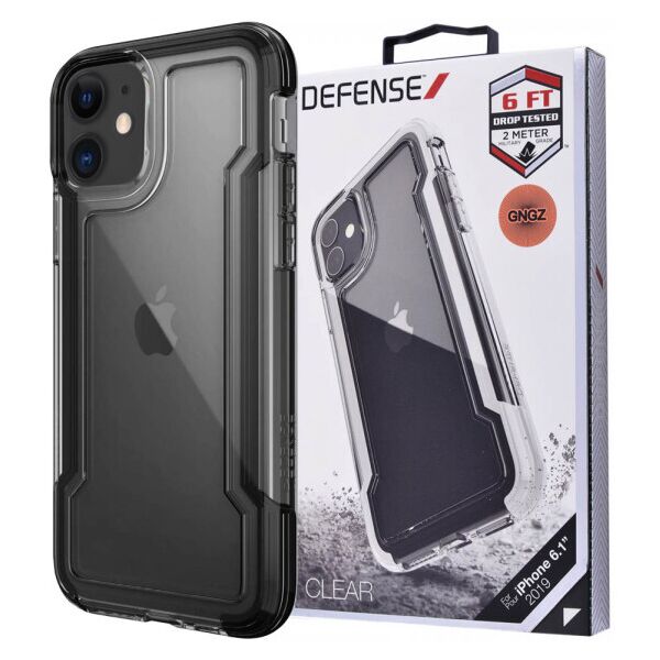 

Противоударный чехол Defense Clear Series для Apple iPhone 11 (6.1") (Черный)