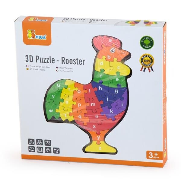 

Деревянный пазл Viga Toys Петушок по буквам (55244)