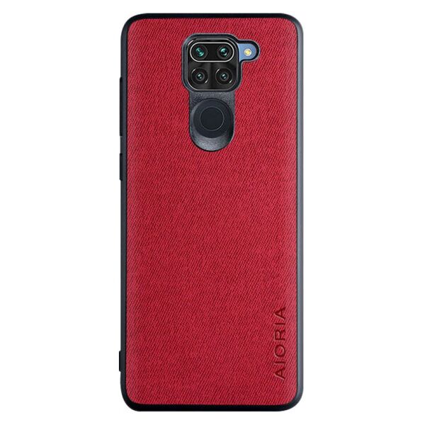 

Чехол джинсовый AIORIA Textile для Xiaomi Redmi Note 9 / Redmi 10X (Красный)