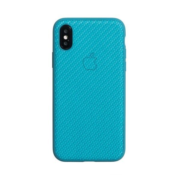 

Противоударный чехол Carbon для Apple iPhone X / Xs (Бирюзовый)