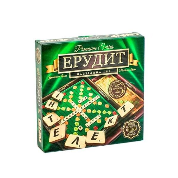 

Настольная игра Эрудит 2в1 РУС+УКР 110 фишек, скрабл