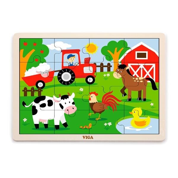 

Деревянный пазл Viga Toys На ферме, 16 эл. (51448)