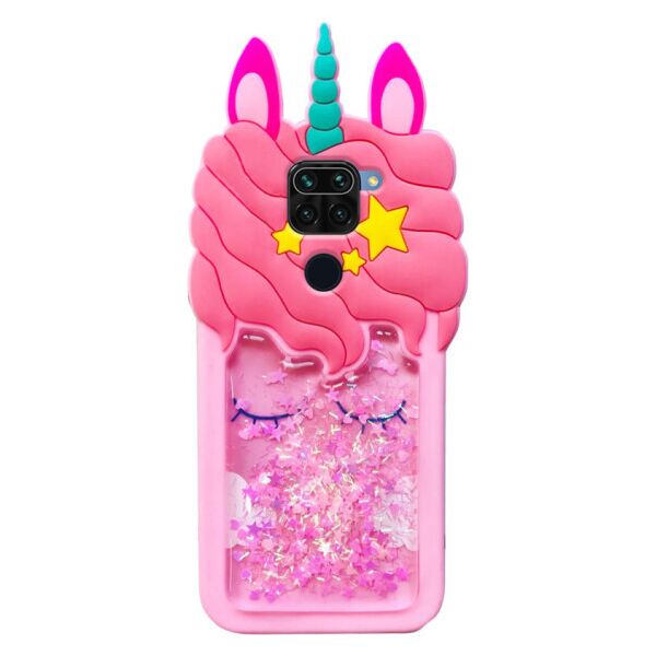 

Силиконовый чехол Unicorn 3D для Xiaomi Redmi Note 9 (Розовый)