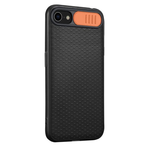 

Силиконовый чехол Camshield Black со шторкой защищающей камеру для Apple iPhone 7 / 8 (4.7) / SE (2020) (Черный / Оранжевый)