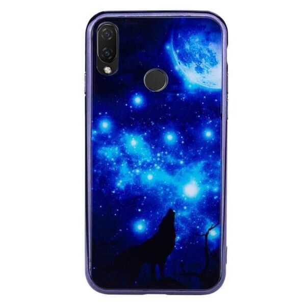 

TPU+Glass чехол Fantasy с глянцевыми торцами для Xiaomi Redmi Note 7 / Note 7 Pro / Note 7s Лунная ночь