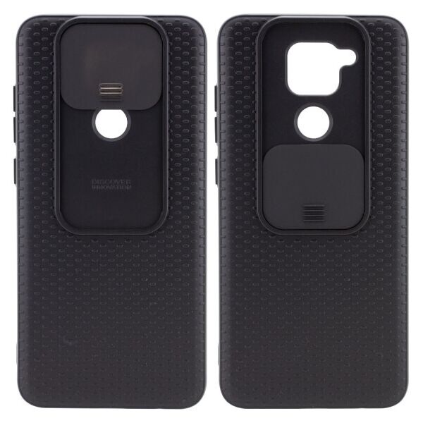 

Силиконовый чехол Camshield Black со шторкой защищающей камеру для Xiaomi Redmi Note 9 / Redmi 10X (Черный / Черный)