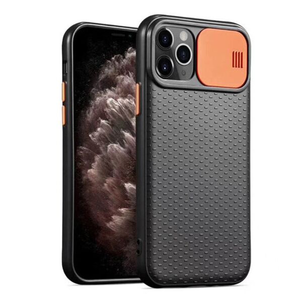 

Силиконовый чехол Camshield Black со шторкой защищающей камеру для Apple iPhone 11 Pro Max (6.5") (Черный / Оранжевый)