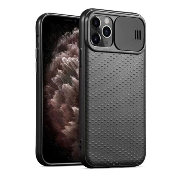 

Силиконовый чехол Camshield Black со шторкой защищающей камеру для Apple iPhone 11 Pro Max (6.5") (Черный / Черный)
