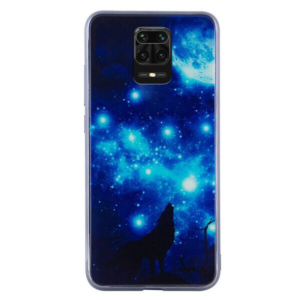 

TPU+Glass чехол Fantasy с глянцевыми торцами для Xiaomi Redmi Note 9s / Note 9 Pro / Note 9 Pro Max Лунная ночь