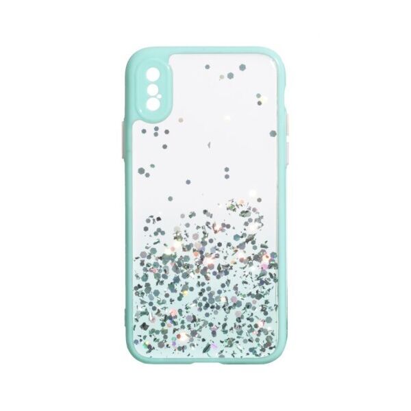 

Переливающийся чехол Frame с блестками для Apple iPhone X / Xs (Бирюзовый)