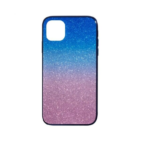 

Блестящий стекляный чехол TPU Ambre для Apple iPhone 11 Pro Max (Розовый / Синий)