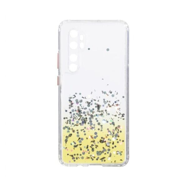 

Переливающийся чехол Frame с блестками для Xiaomi Mi Note 10 Lite (Желтый)