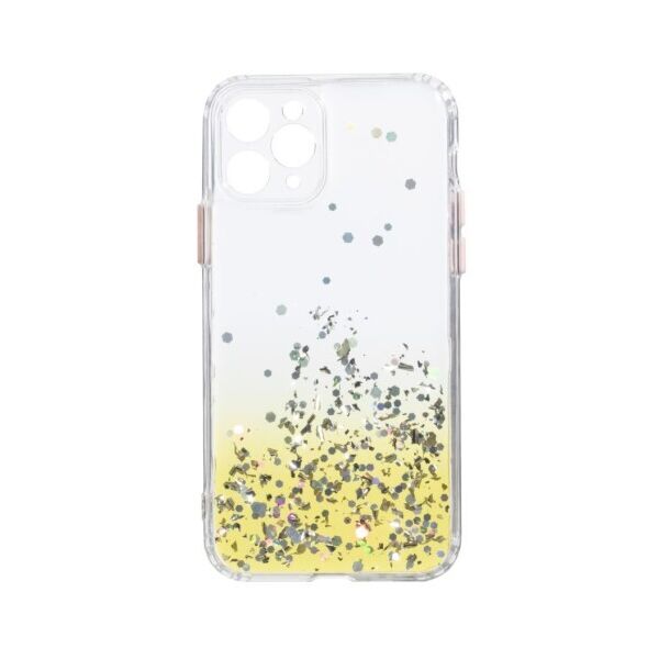 

Переливающийся чехол Frame с блестками для Apple iPhone 11 Pro Max (Желтый)