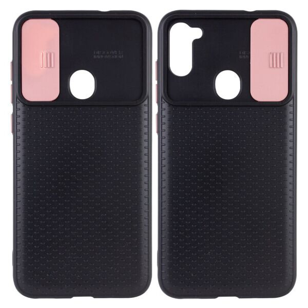 

Силиконовый чехол Camshield Black со шторкой защищающей камеру для Samsung Galaxy A11 / M11 (Черный / Розовый)