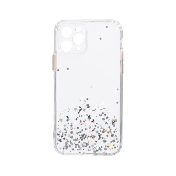 

Переливающийся чехол Frame с блестками для Apple iPhone 11 Pro Max (Серебряный)