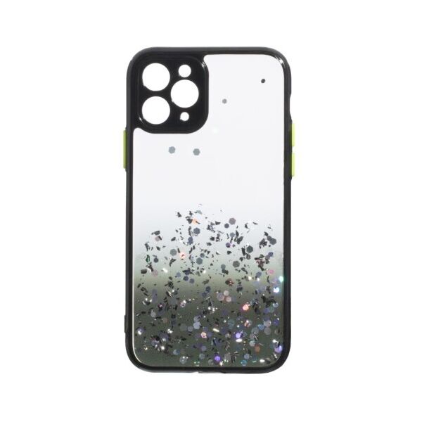 

Переливающийся чехол Frame с блестками для Apple iPhone 11 Pro Max (Черный)