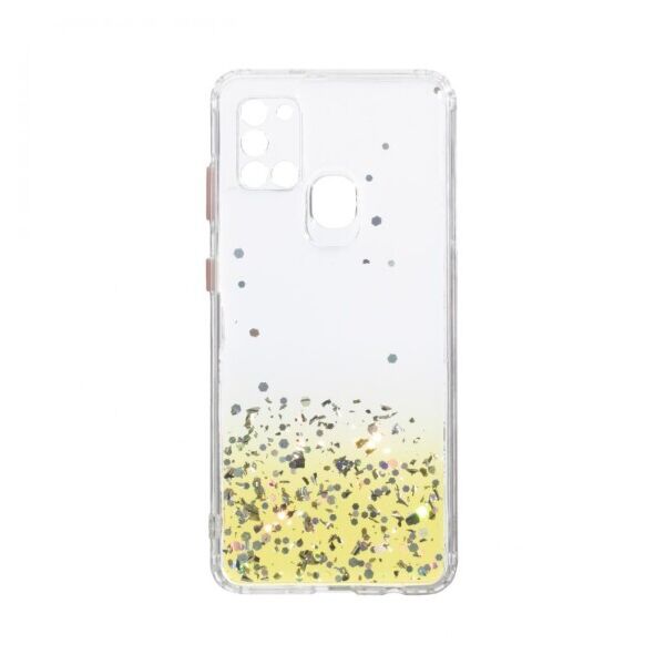 

Переливающийся чехол Frame с блестками для Samsung Galaxy A21s (Желтый)
