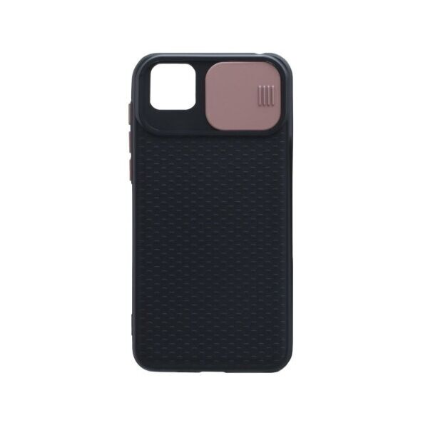 

Силиконовый чехол Camshield Black со шторкой защищающей камеру для Huawei Y5P European ver (Черный / Розовый)