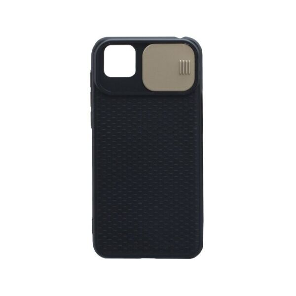 

Силиконовый чехол Camshield Black со шторкой защищающей камеру для Huawei Y5P European ver (Черный / Золотой)