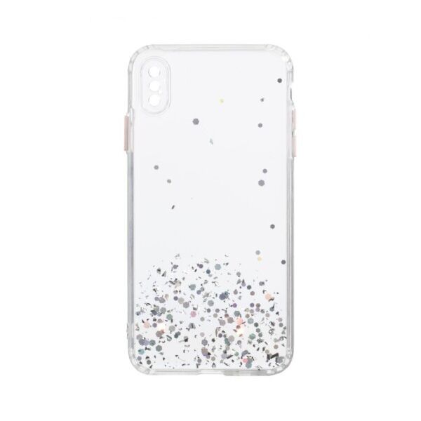 

Переливающийся чехол Frame с блестками для Apple iPhone Xs Max (Серебряный)