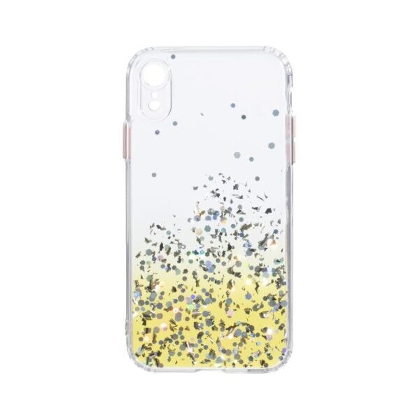 

Переливающийся чехол Frame с блестками для Apple iPhone Xr (Желтый)