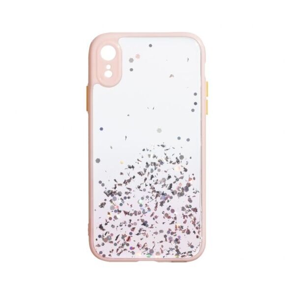 

Переливающийся чехол Frame с блестками для Apple iPhone Xr (Розовый)