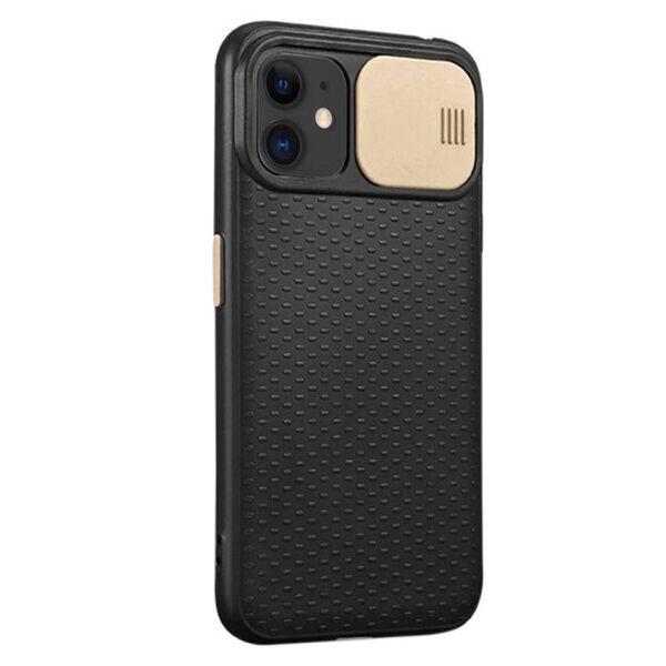 

Силиконовый чехол Camshield Black со шторкой защищающей камеру для Apple iPhone 11 (6.1") (Черный / Золотой)