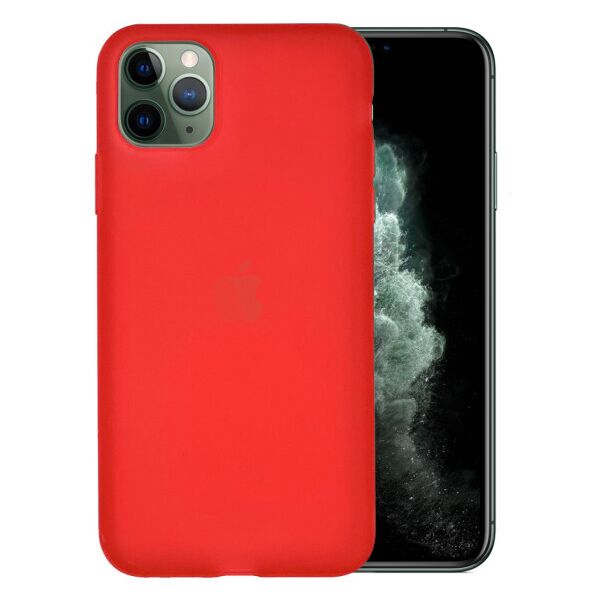 

Матовый силиконовый чехол Latex для Apple iPhone 11 Pro Max (Красный)