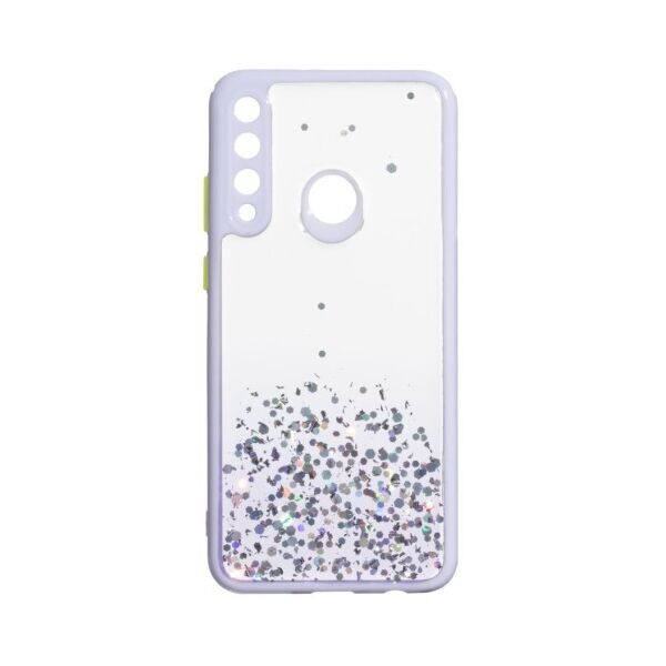 

Переливающийся чехол Frame с блестками для Huawei Y6P Eur Ver (Сиреневый)