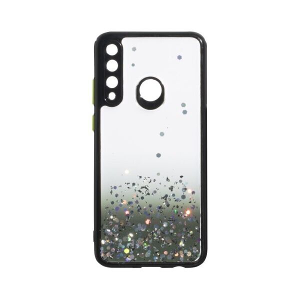 

Переливающийся чехол Frame с блестками для Huawei Y6P Eur Ver (Черный)