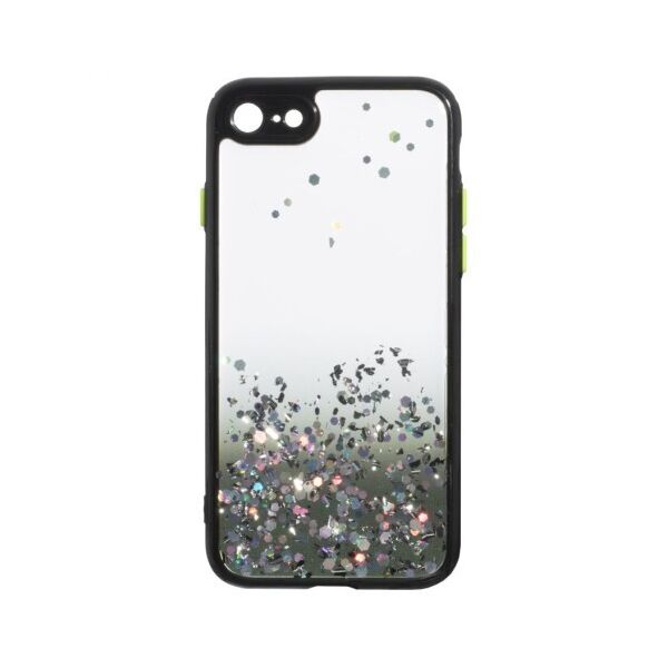 

Переливающийся чехол Frame с блестками для Apple iPhone 7 / 8 / SE 2020 (Черный)