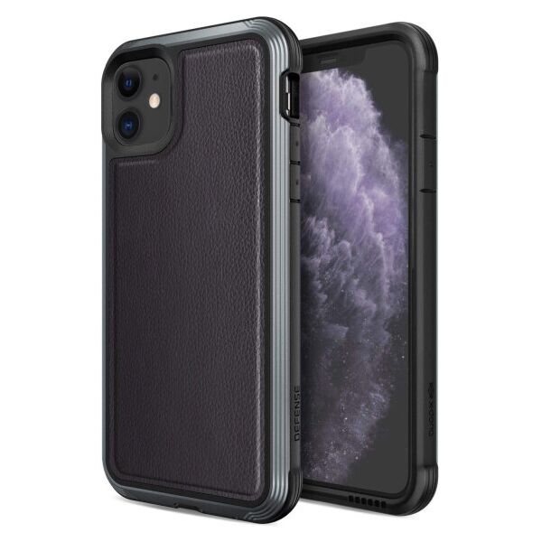 

Чехол Defense Lux Series (TPU+Metal+Leather) для Apple iPhone 11 (6.1") (Черный)