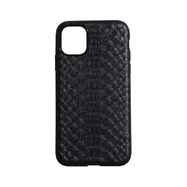 

Чехол-накладка Leather Croco with Magnet для Apple iPhone 11 (Черный)