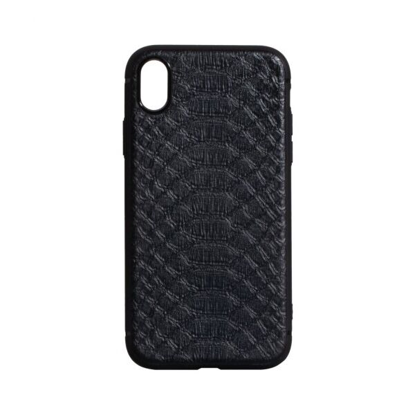 

Чехол-накладка Leather Croco with Magnet для Apple iPhone Xr (Черный)