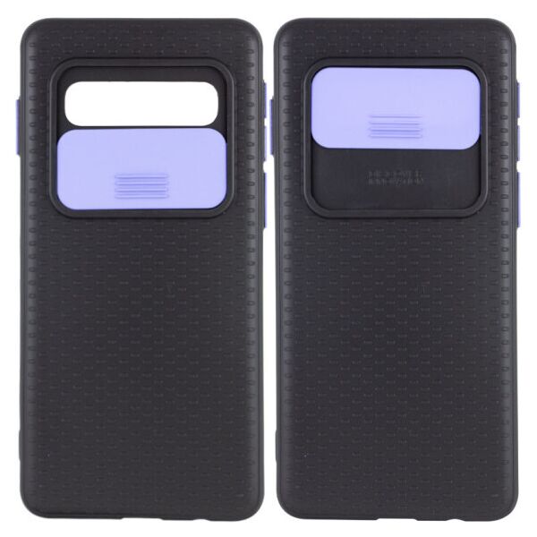 

Силиконовый чехол Camshield Black со шторкой защищающей камеру для Samsung Galaxy S10 (Черный / Сиреневый)
