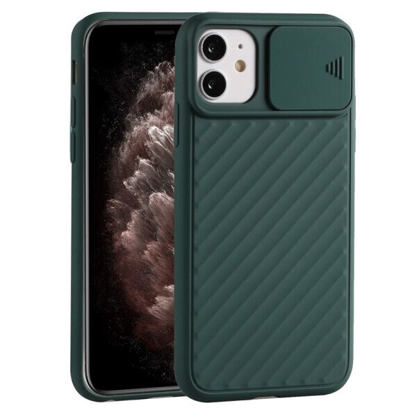 

Чехол Camshield TPU со шторкой защищающей камеру для Apple iPhone 11 (6.1") (Зеленый)