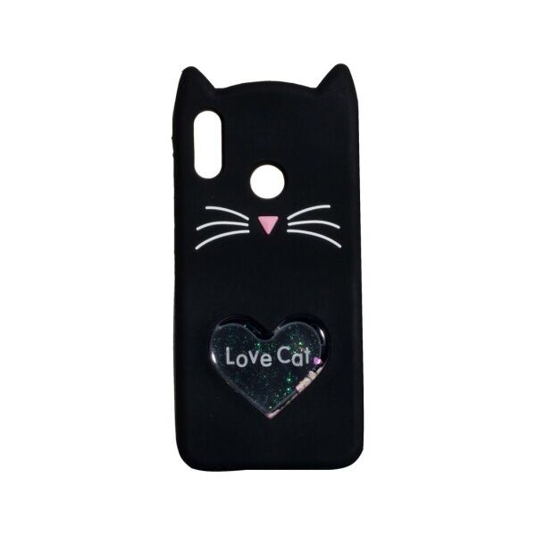 

Объемный силиконовый 3D чехол Devil Heart для Huawei Y6 2019 (Черный)