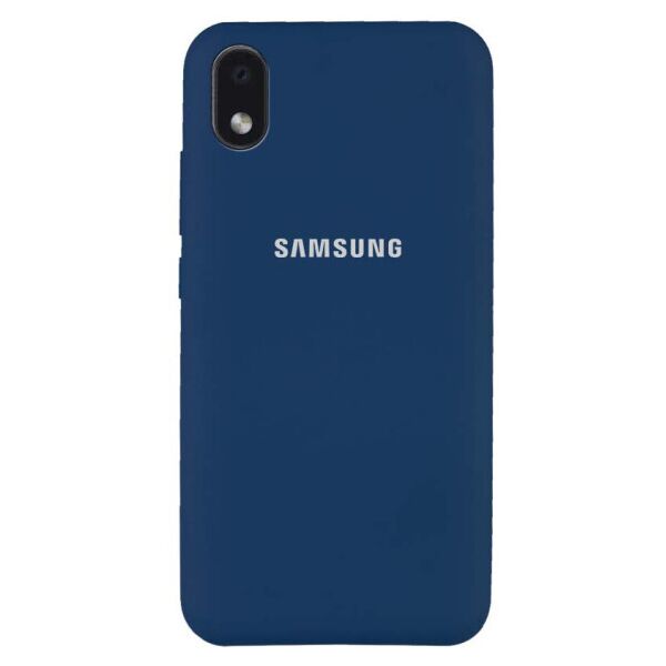 

Чехол Original Silicone Case c закрытым низом (AA) для Samsung Galaxy M01 Core / A01 Core (Темно-синий)