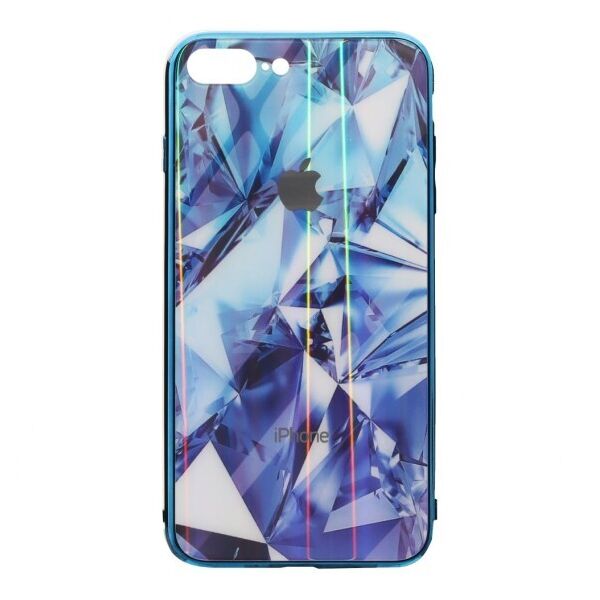 

Силикон Case Original Glass Силиконовый 3D чехол Prism для Apple iPhone 7/8 Plus (Синий)