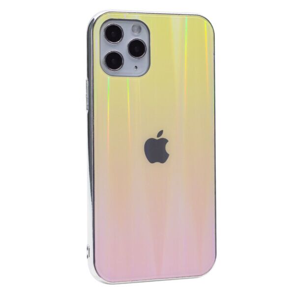 

Силиконовый чехол со стекляной крышкой Gradient Aurora для Apple iPhone 11 Pro Max (6.5") (Золотой / Розовый)